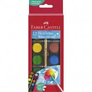 Vodové farby Faber Castell 12 farieb, 24mm_1