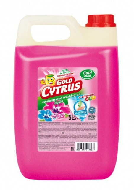 GOLD CYTRUS flower 5 L, prostriedok na umývanie riadu_1