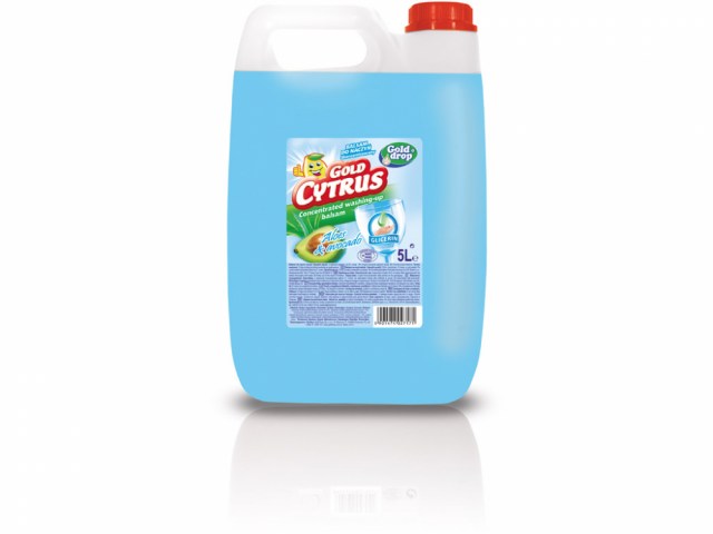 GOLD CYTRUS aloe a avokádo balzam 5 L, prostriedok na umývanie riadu s glycerín_1