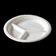 3-dielny tanier z cukrovej trstiny [50 ks] - O26 cm - č.12 - DOPREDAJ_1