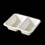 Miska 2-dielna z cukrovej trstiny 1000 ml [50 ks] - 220 x 175 x 26 mm - č.22 DOPREDAJ_1