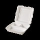 Menubox 3-dielny z cukrovej trstiny 600ml [50 ks] - 254 x 254 mm - č.26 - DOPREDAJ_1