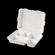 Menubox 5-dielny z cukrovej trstiny 600ml [50 ks] - 279 x 229 mm - DOPREDAJ_1