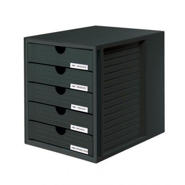 Zásuvkový box System zatvorený čierny_1