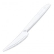 Nože plastové znovu použiteľné biele 18,5 cm (50 ks)_1