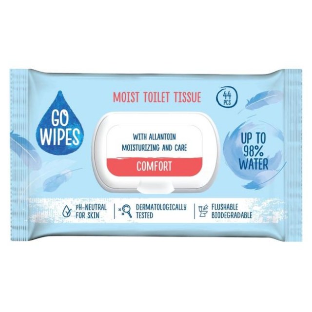 Vlhčený toaletný papier Comfort, s alantoínom s upokojujúcim účinkom_1