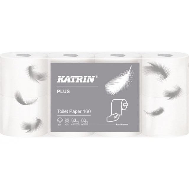 Toaletný papier 2-vrstvový Katrin Plus 160, návin 18 m (8 ks)_1