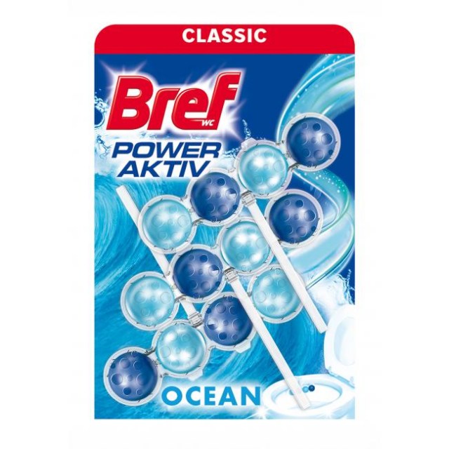 Bref Power Aktiv WC závesný blok tuhý 3x50g Oceán_1