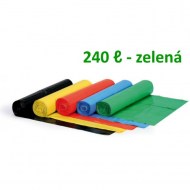 Vrece 240 l 80 mic. 100 x 125 cm, zelené (1ks)_1