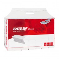 Papierové utierky skladané ZZ 2-vrstvové KATRIN Classic Handy pack biele (20 bal.)_1