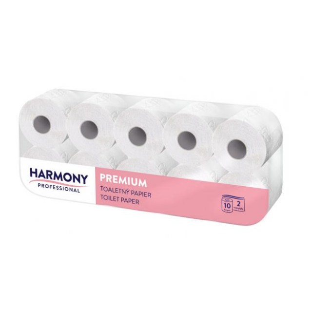 Toaletný papier 2-vrstvový Harmony Professional premium biely, návin 23,8 m (10 ks)_1