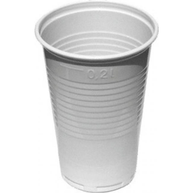 Poháre plastové 200ml 100ks biele_1