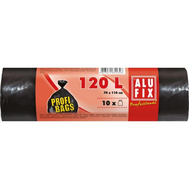 Vrecia na odpadky PROFI 120 l / 10 ks, 45my, 70 x 110 cm, čierne, LDPE_1