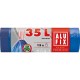 Vrecia na odpadky zaťahovacie, 35 l / 15 ks, 20my, 53 x 60 cm, modré, LDPE_1