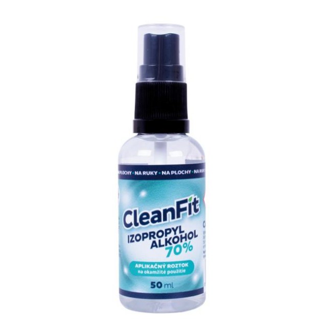 CleanFit dezinfekčný roztok IZOPROPYL 70% s rozprašovačom 50ml_1
