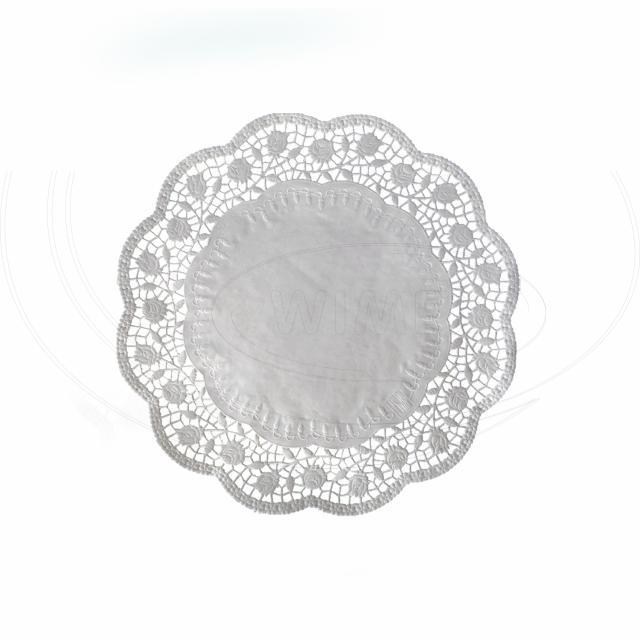 Dekoračná krajka (PAP) okrúhla biela O24cm [100 ks]_4