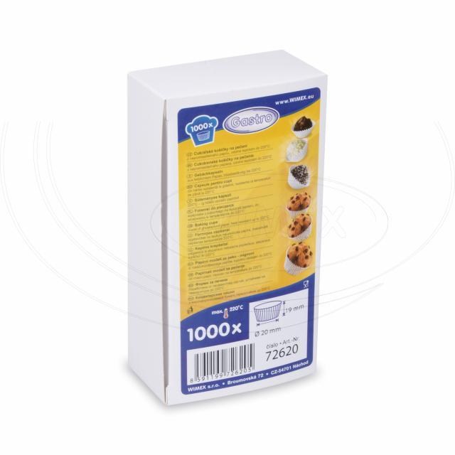 Cukrárenský košíček (PAP) biely O20 x 19 mm [1000 ks]_2