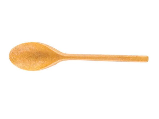 Lyžica drevo kompozit hnedá 18cm WPC (50ks) reusable _1