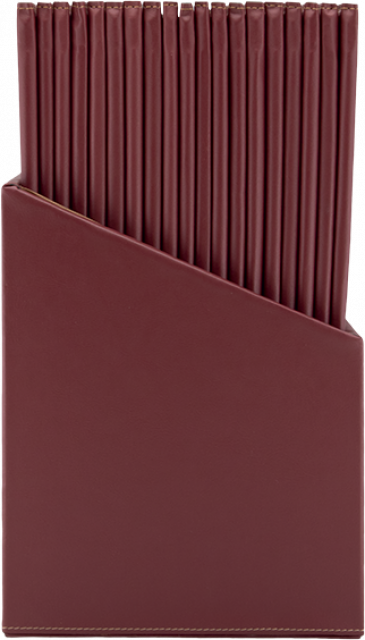 Box s 20 jedálnymi lístkami A4, s 1 dvojitou vložkou (4 strany), Wine Red_2