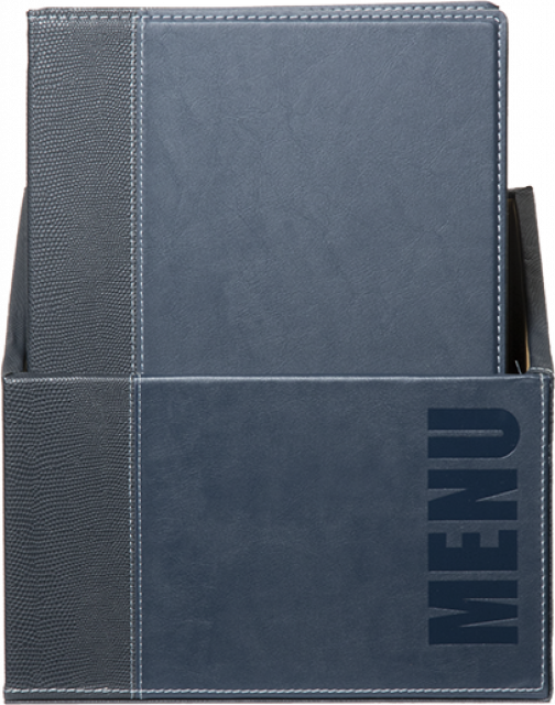 Box s 20 jedálnymi lístkami A4, s 1 dvojitou vložkou (4 strany), Blue_1