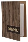 Jedálny lístok A4,s jednou vložkou (4 strany), Wood_1