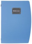 Jedálny lístok, ohybný a umývateľný,  s 1 vložkou (4 strany), Blue_1