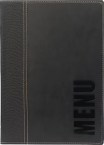 Jedálny lístok A5, s 1 dvojitou vložkou (4 strany), Black_1