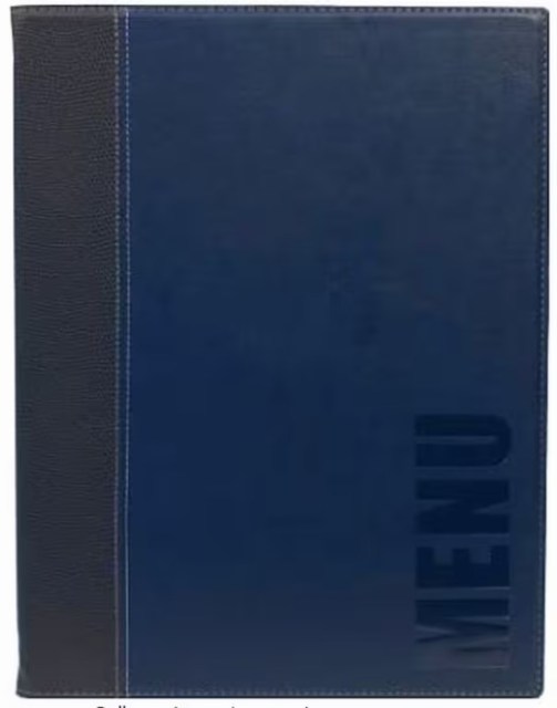 Jedálny lístok A5, s 1 dvojitou vložkou (4 strany), Blue_1