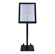 Set LED svetelná tabuľa 4 x A4 (plocha White), stojan a podstavec, Black_1
