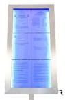Farebná (RGB) LED zasklená informačná tabuľa formátu 6 x A4  vrátane diaľkového ovládánia,