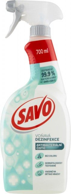 Savo Antibakteriálny sprej bez chloru 700 ml - voňavá dezinfekcia, levanduľa/pomar. MIX_2