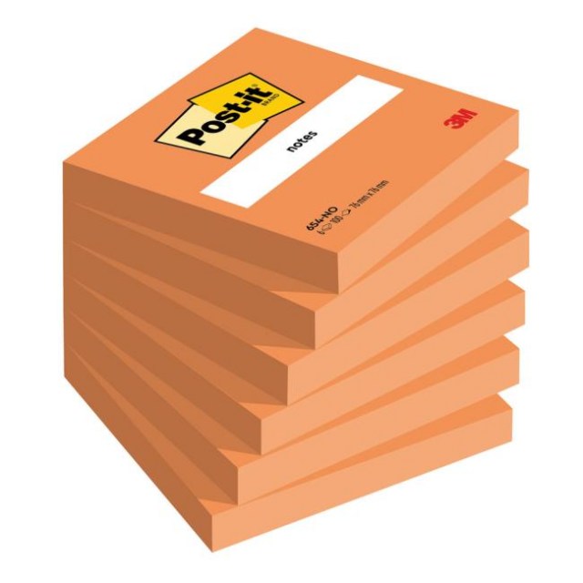 Bloček Post-it 76x76 oranžový 6 x 100 lístkov_1