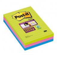 Bloček Post-it Super Sticky 102x152 linajkový mix farieb_1