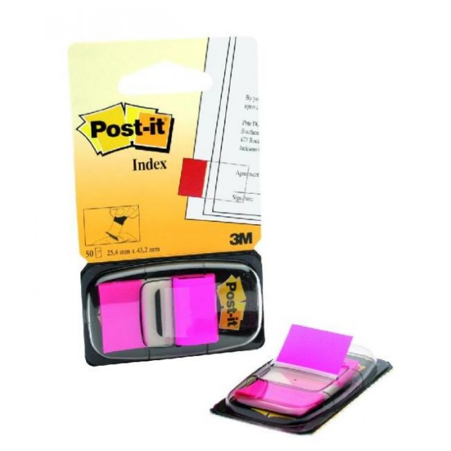 Záložky Post-it Index široké 25x43 ružová_1