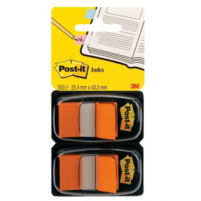 Záložky Post-it Index široké 25,4x43,2 oranžová 2ks_1