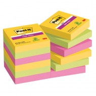 Bloček Post-it Super Sticky CARNIVAL, veľkosť 47,6 x 47,6 mm, 12 bločkov po 90 lístkov_1