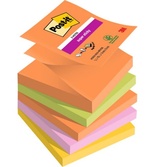 Z-bločky Post-it Super Sticky BOOST, veľkosť 76x76 mm, 5 bločkov po 90 lístkov_1