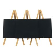 3 kusy stojančeku s popisovacou tabuľkou, lakovaný Plain_1