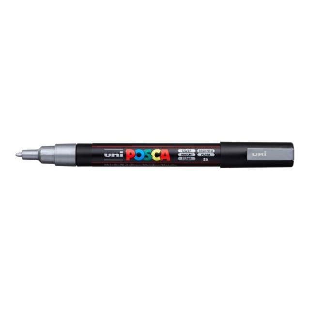 Popisovač uni POSCA PC-3M strieborný_1