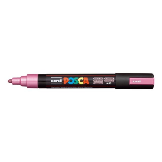 Popisovač uni POSCA PC-5M metalicky ružový_1