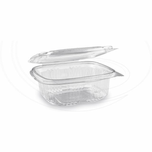 Miska (rPET) s viečkom hranatá priehľadná 375ml [50 ks] - Dopredaj_3