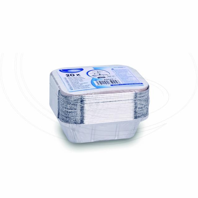 Miska (ALU) hranatá 129 x 103 x 34 mm 250ml + viečko [20 sád]_2