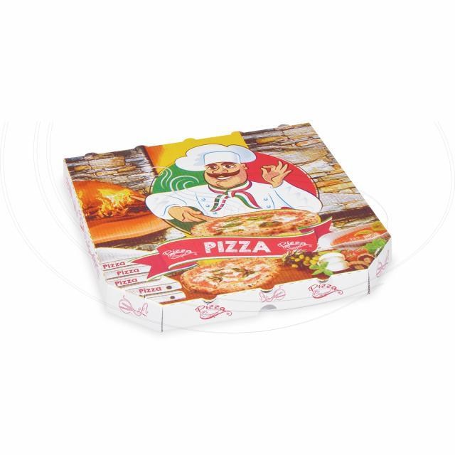 Krabica na pizzu z vlnitej lepenky 30 x 30 x 3 cm [100 ks]_3
