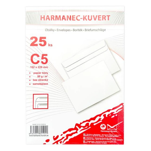 Poštové obálky C5 samolepiace, 25 ks_1
