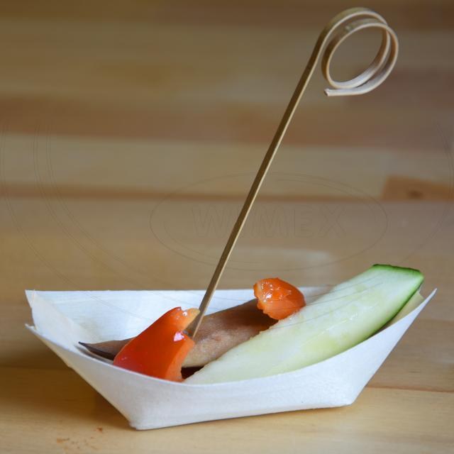 Fingerfood miska (drevená FSC 100%) lodička 13 x 8 cm [100 ks]_3