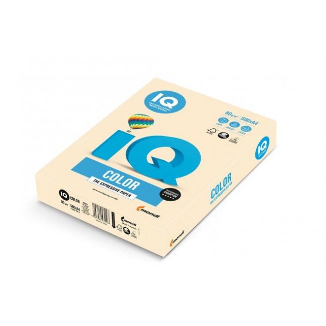 Farebný papier IQ color krémový CR20, A4 80g_1