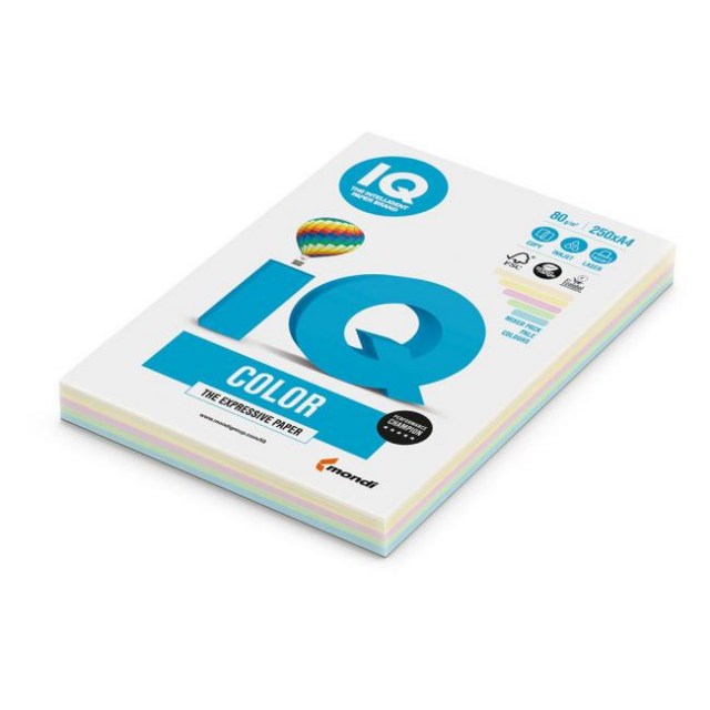 Farebný papier IQ color 5x20 mix pastelové farby, A4 160g_1