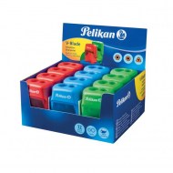 Strúhadlo Pelikan V-Blade plastové s 2 otvormi mix farieb, displej 12 ks_1