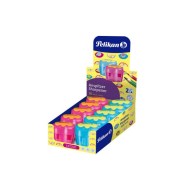 Strúhadlo Pelikan Flower plastové s 2 otvormi mix farieb modré ružové_1