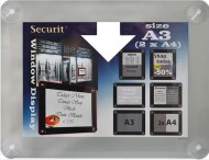 Informačný rámček na výlohu A3 Grey_1
